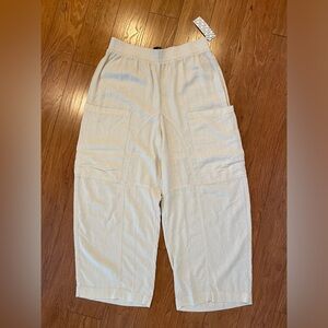 NWT Women's Urban Outfitters Linen Blend Pants - Size Large L - Cream Ivory